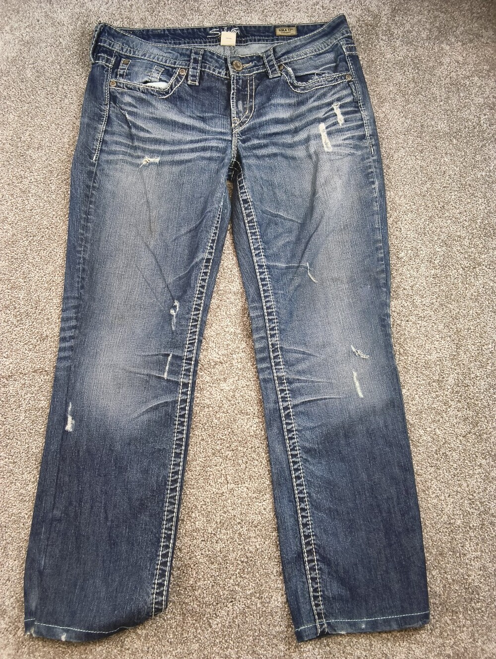 Silver Lola 17 Straight Jeans Size 32/31